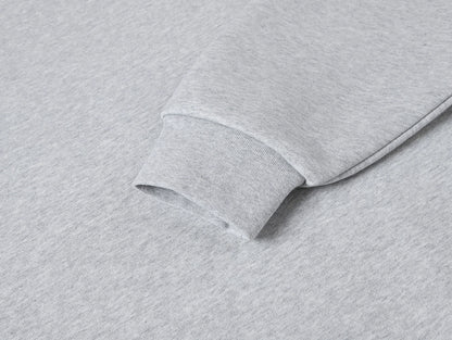630 GSM BOXY CROPPED FIT 'FLOWER GRAY' CREWNECK