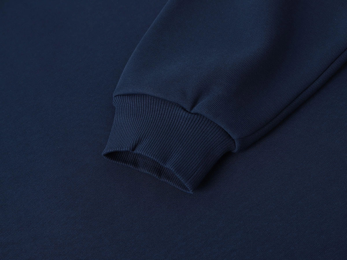500 GSM  BOXY CROPPED 'DENIM BLUE' HOODIE