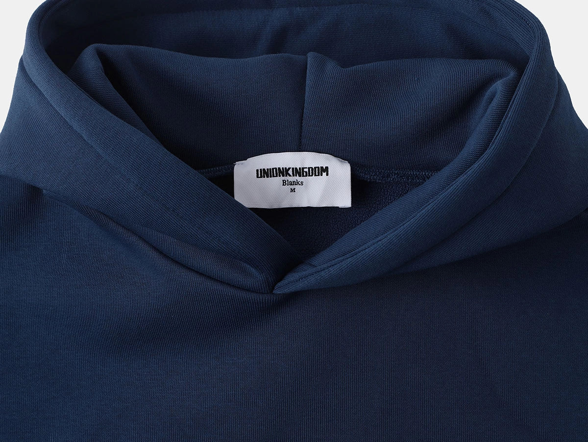 500 GSM  BOXY CROPPED 'DENIM BLUE' HOODIE