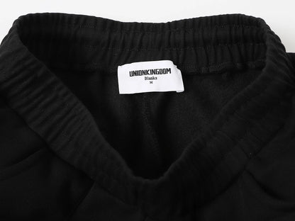 520 GSM COZY BAGGY 'BLACK'  STRAIGHT PANTS