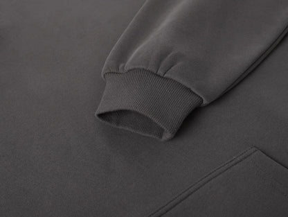 360 GSM CROPPED FIT 'FOG GRAY' HOODIE