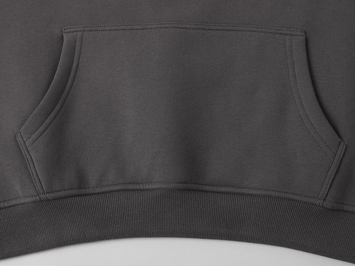 360 GSM CROPPED FIT 'FOG GRAY' HOODIE