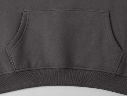360 GSM CROPPED FIT 'FOG GRAY' HOODIE