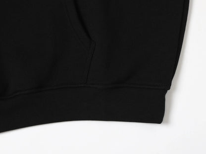520 GSM BOXY CROPPED FIT 'BLACK' HOODIE