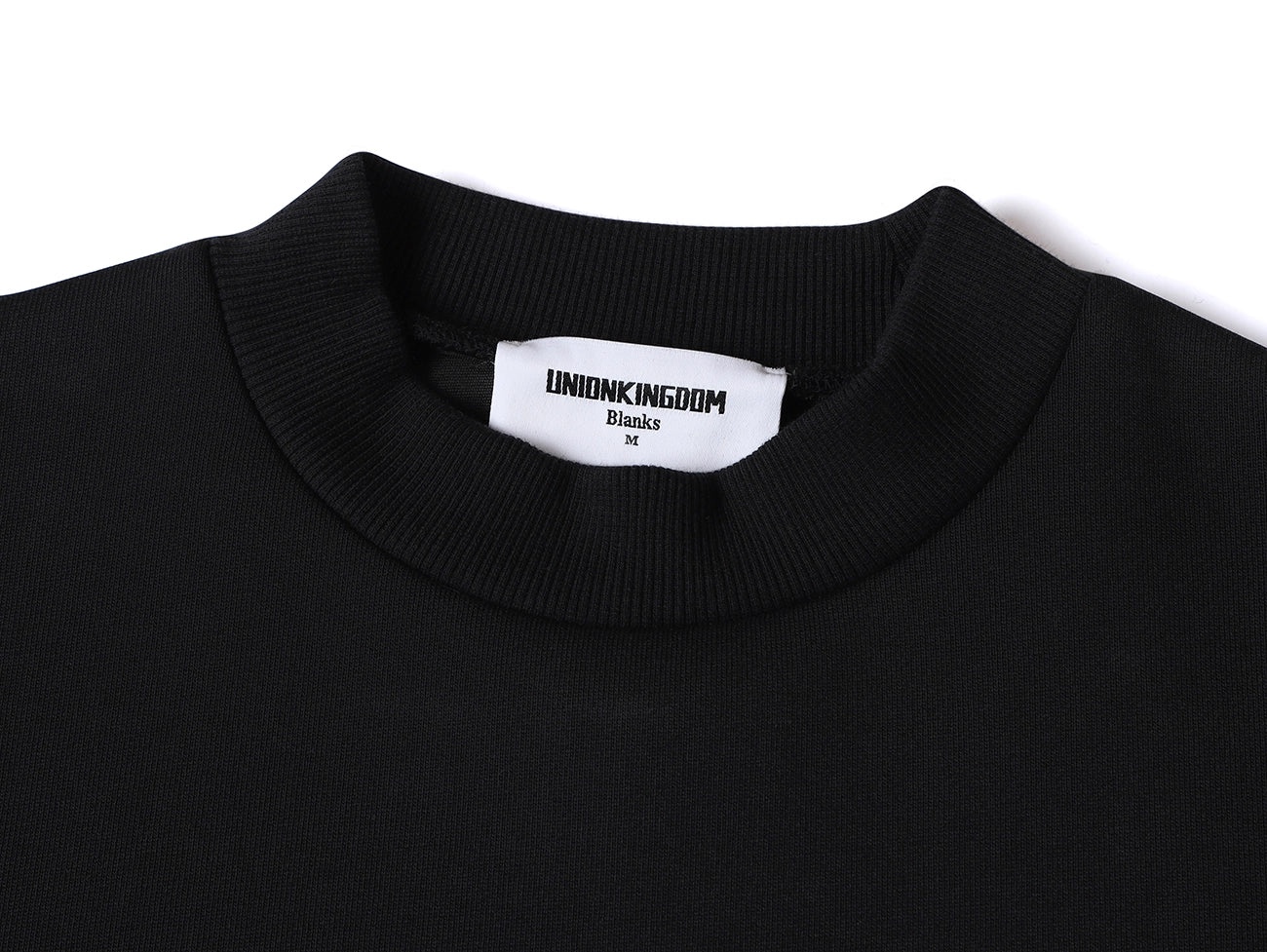 630 GSM BOXY CROPPED FIT 'BLACK' CREWNECK