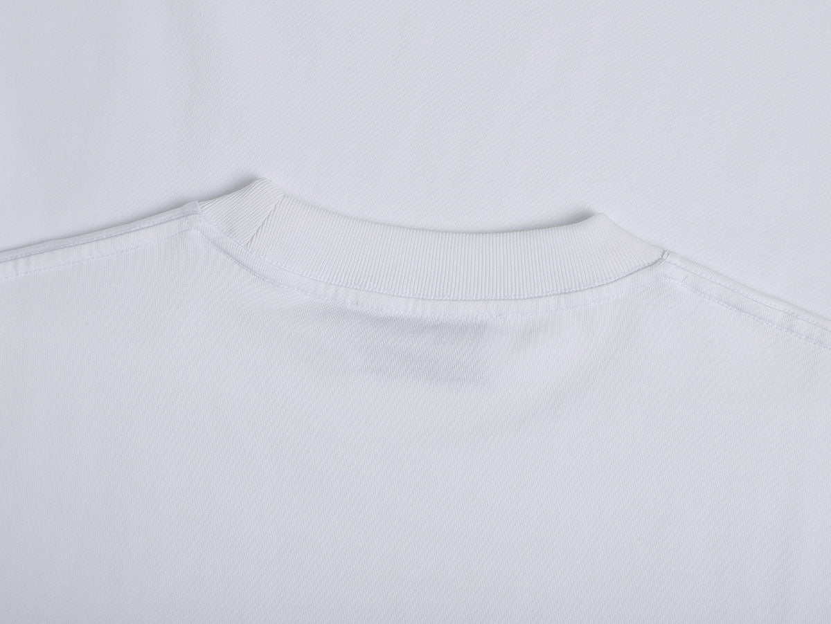 250 GSM LOOSE FIT WHITE' T-SHIRT