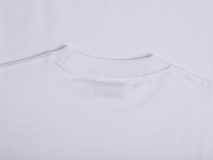 250 GSM LOOSE FIT WHITE' T-SHIRT