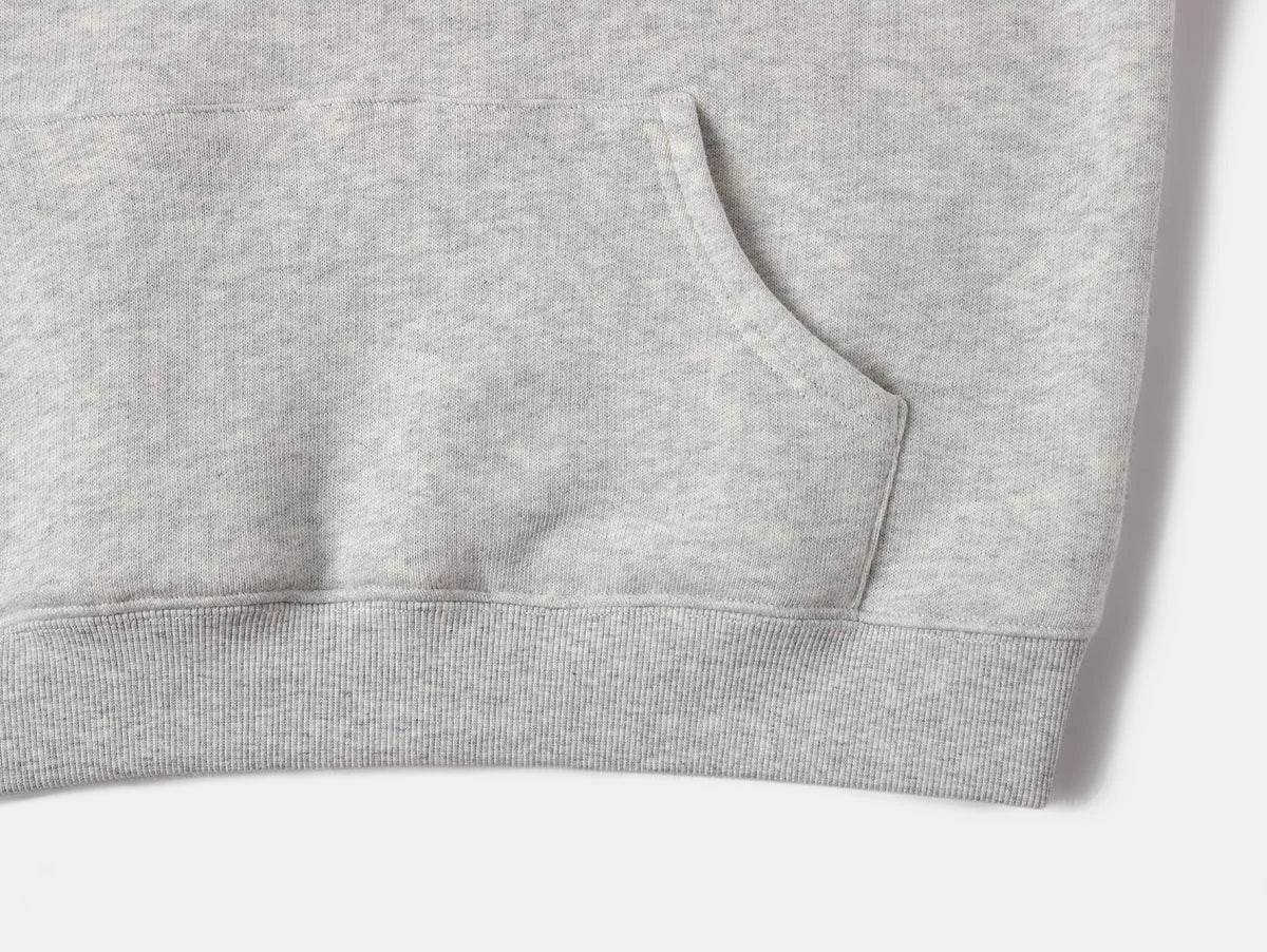 450 GSM CROPPED FIT 'FLOWER GRAY' HOODIE
