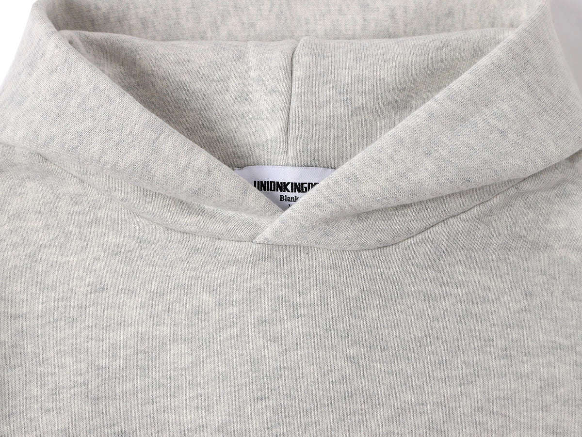 450 GSM CROPPED FIT 'FLOWER GRAY' HOODIE