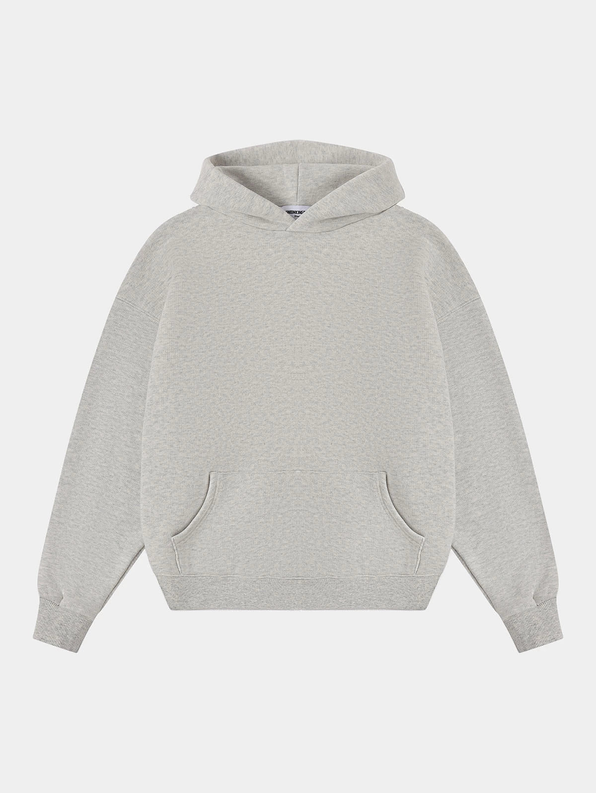 450 GSM CROPPED FIT 'FLOWER GRAY' HOODIE