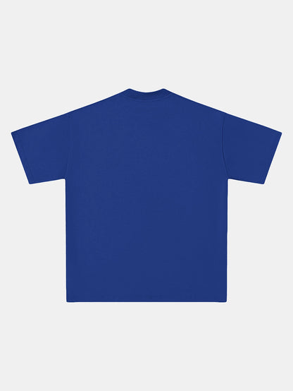 320 GSM LOOSE FIT 'CHEMICAL BLUE' T-SHIRT