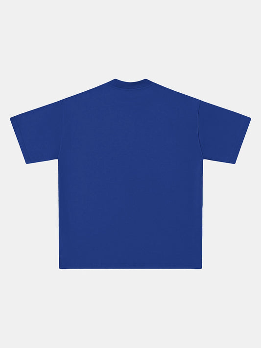 320 GSM LOOSE FIT 'CHEMICAL BLUE' T-SHIRT