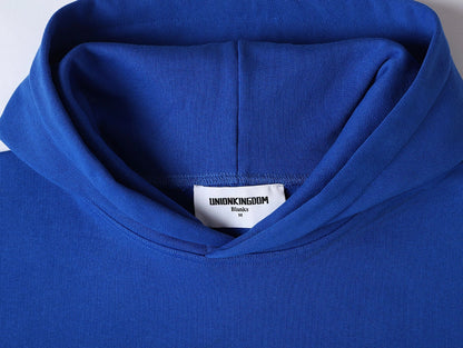 480 GSM LOOSE FIT 'CHEMICAL BLUE' HOODIE