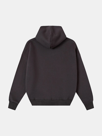 450 GSM CROPPED FIT 'CHARCOAL GRAY' HOODIE