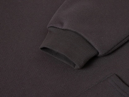 450 GSM CROPPED FIT 'CHARCOAL GRAY' HOODIE