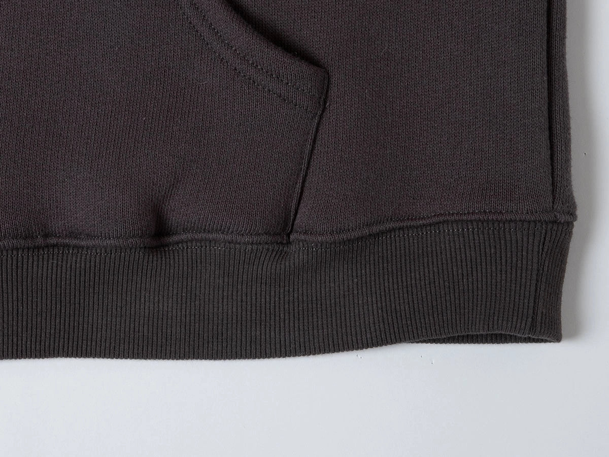 450 GSM CROPPED FIT 'CHARCOAL GRAY' HOODIE