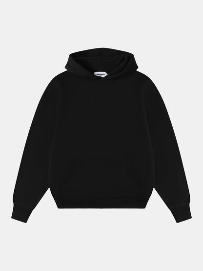 450 GSM CROPPED FIT 'BLACK' HOODIE