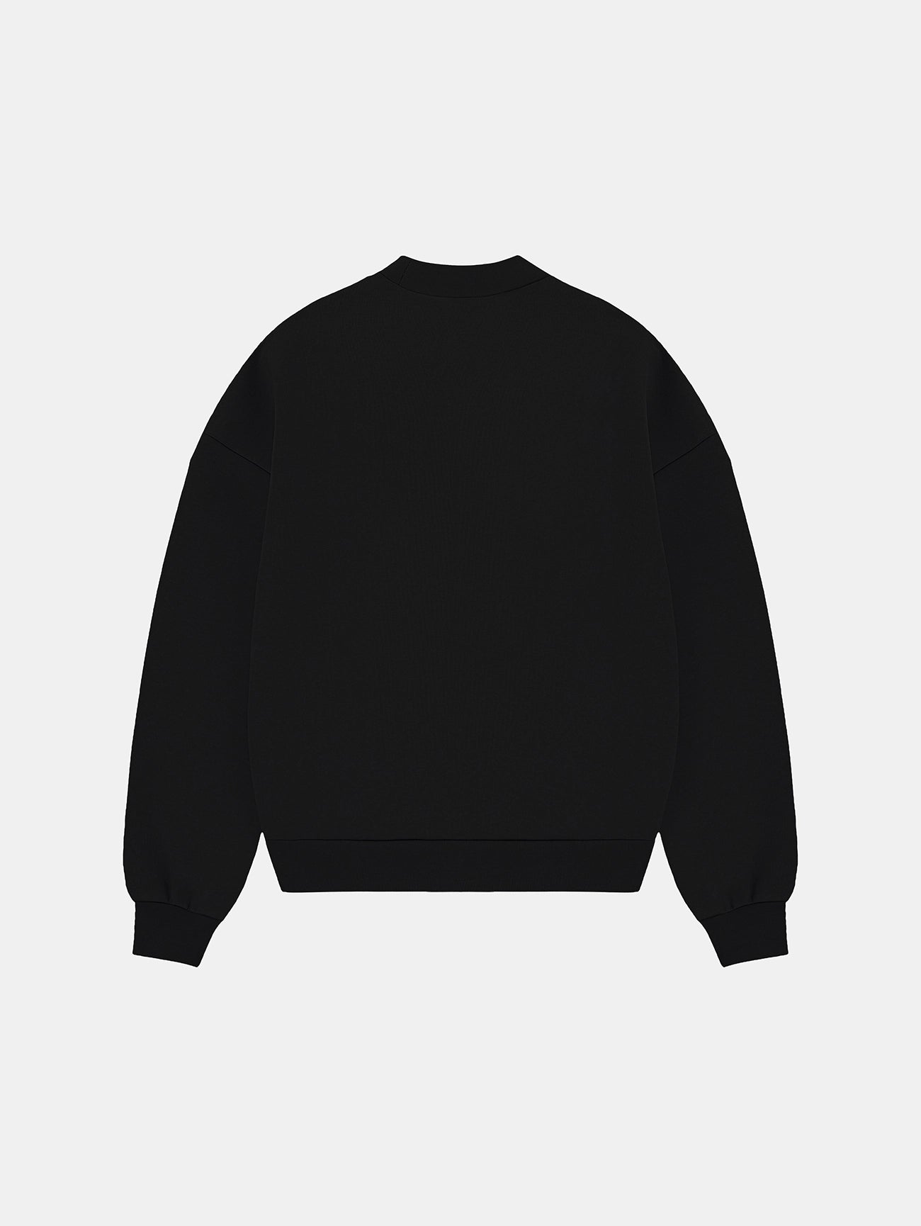 630 GSM BOXY CROPPED FIT 'BLACK' CREWNECK