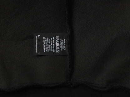 630 GSM BOXY CROPPED FIT 'BLACK' ZIP-UP HOODIE