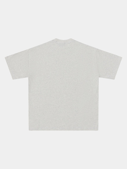 220 GSM LOOSE FIT 'LIGHT FLOWER GRAY' T-SHIRT