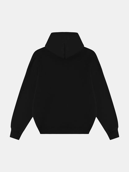 450 GSM CROPPED FIT 'BLACK' HOODIE
