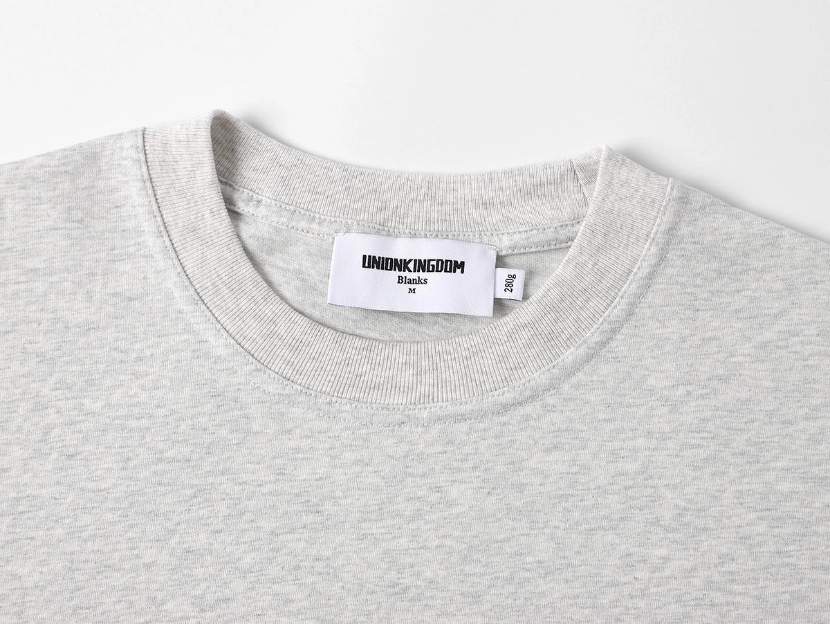 280 GSM LOOSE FIT 'LIGHT FLOWER GRAY' T-SHIRT