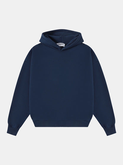 500 GSM  BOXY CROPPED 'DENIM BLUE' HOODIE