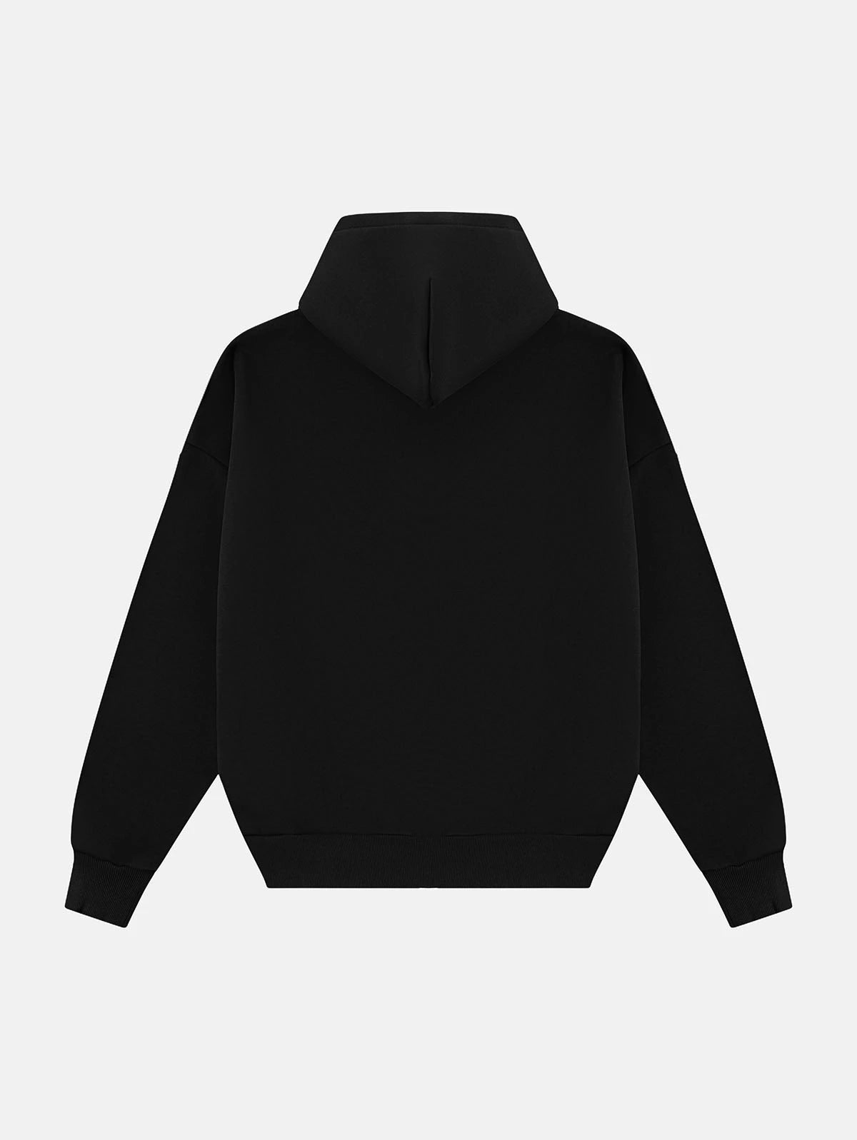 500 GSM  BOXY CROPPED 'BLACK' HOODIE