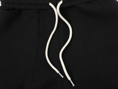 520 GSM COZY BAGGY 'BLACK'  STRAIGHT PANTS