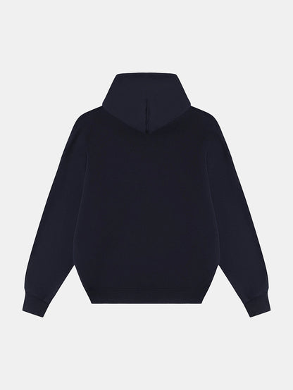 450 GSM CROPPED FIT 'NAVY BLUE' HOODIE