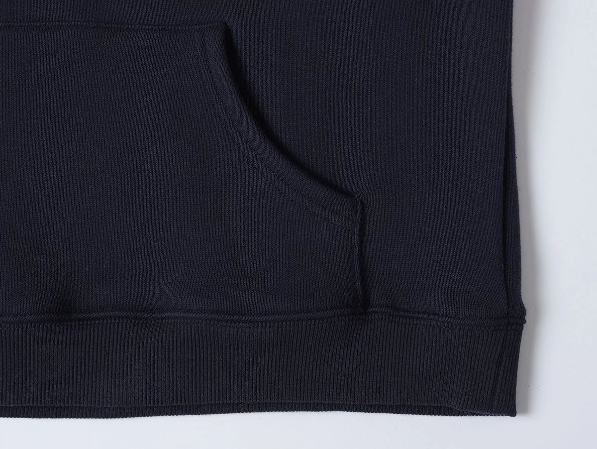 450 GSM CROPPED FIT 'NAVY BLUE' HOODIE