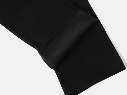 500 GSM LOOSE FIT WIDE LEG 'BLACK' SWEATPANT