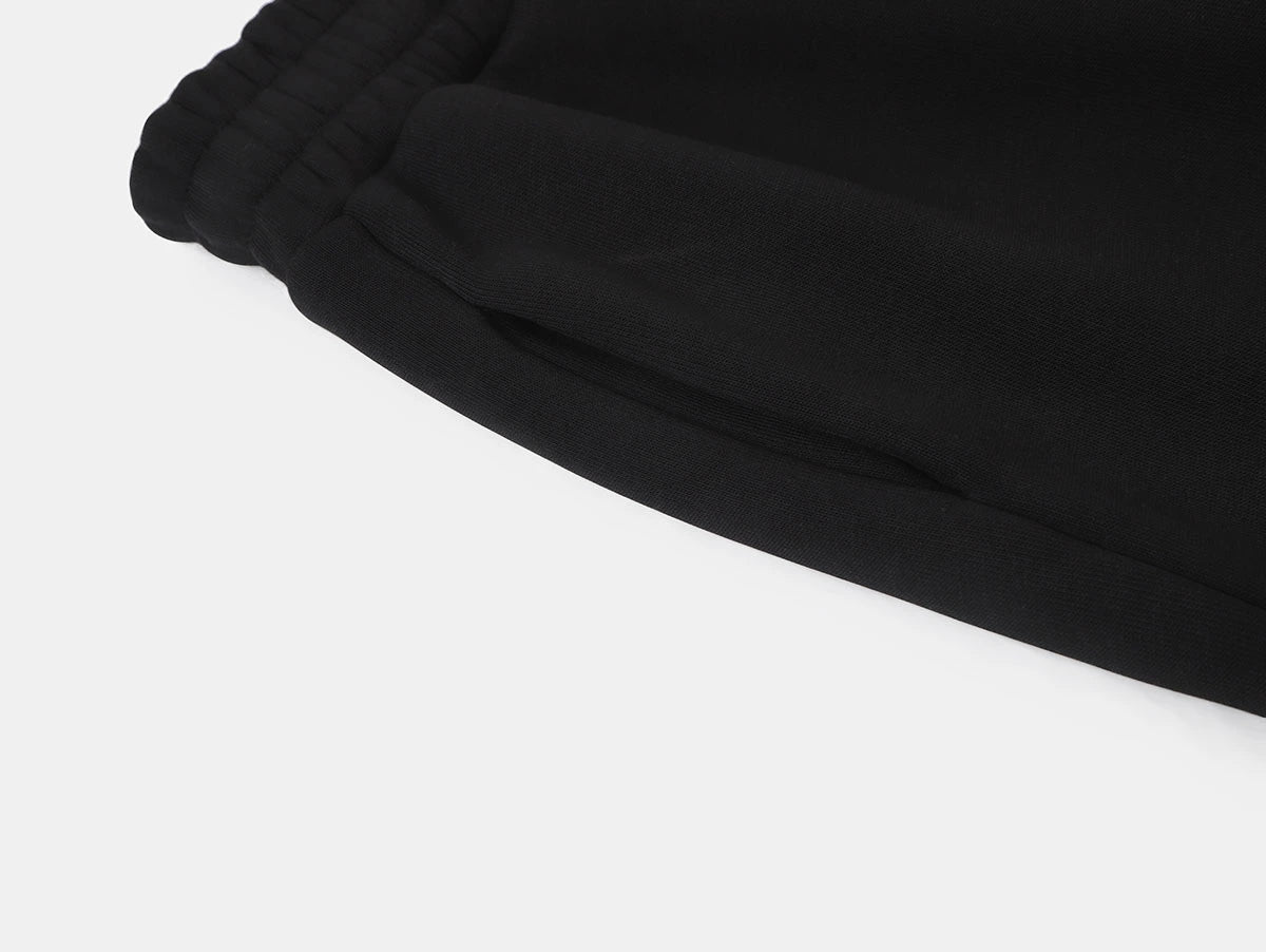 500 GSM LOOSE FIT WIDE LEG 'BLACK' SWEATPANT