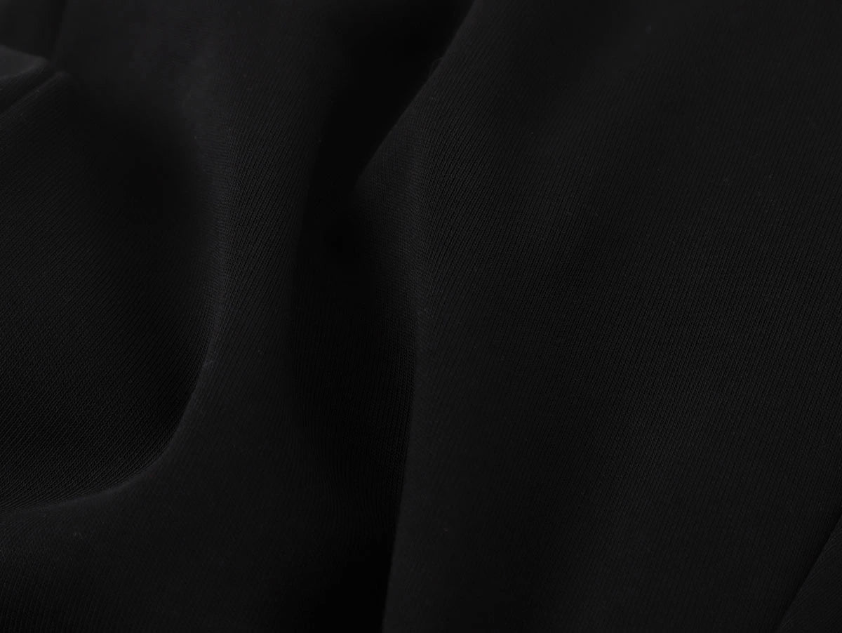 500 GSM  BOXY CROPPED 'BLACK' HOODIE