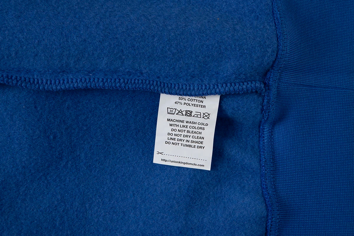 360 GSM CROPPED FIT 'CHEMICAL BLUE' HOODIE