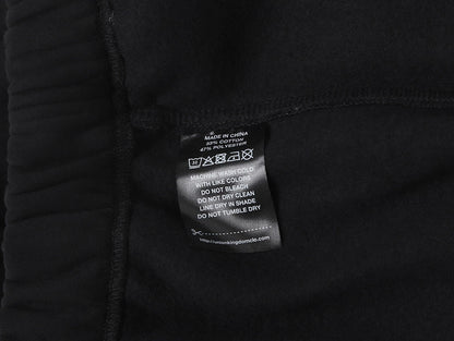 360 GSM NORMAL FIT STRAIGHT 'BLACK' PANTS