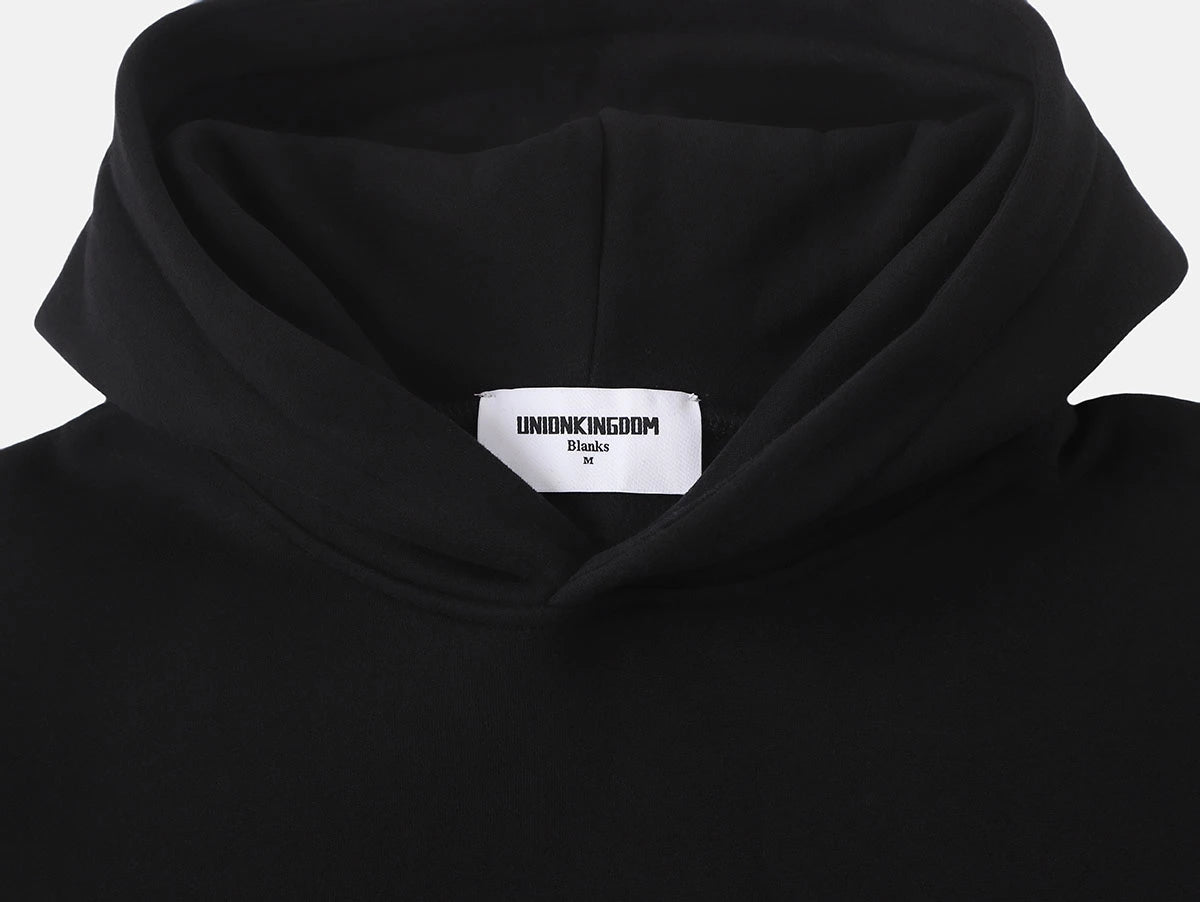 360 GSM CROPPED FIT 'BLACK' HOODIE