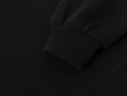360 GSM CROPPED FIT 'BLACK' HOODIE