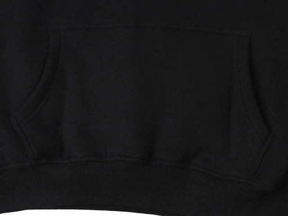 360 GSM CROPPED FIT 'BLACK' HOODIE