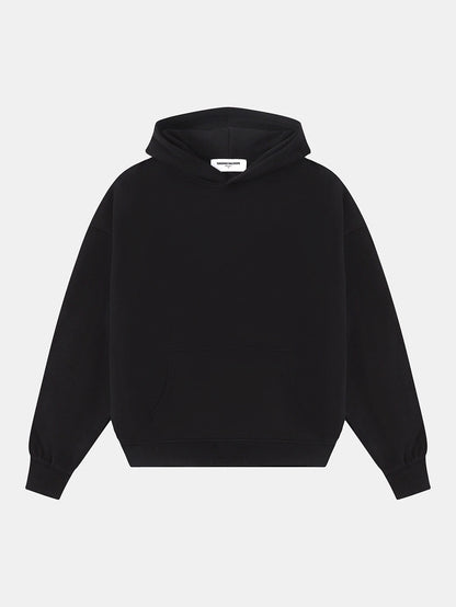 360 GSM CROPPED FIT 'BLACK' HOODIE