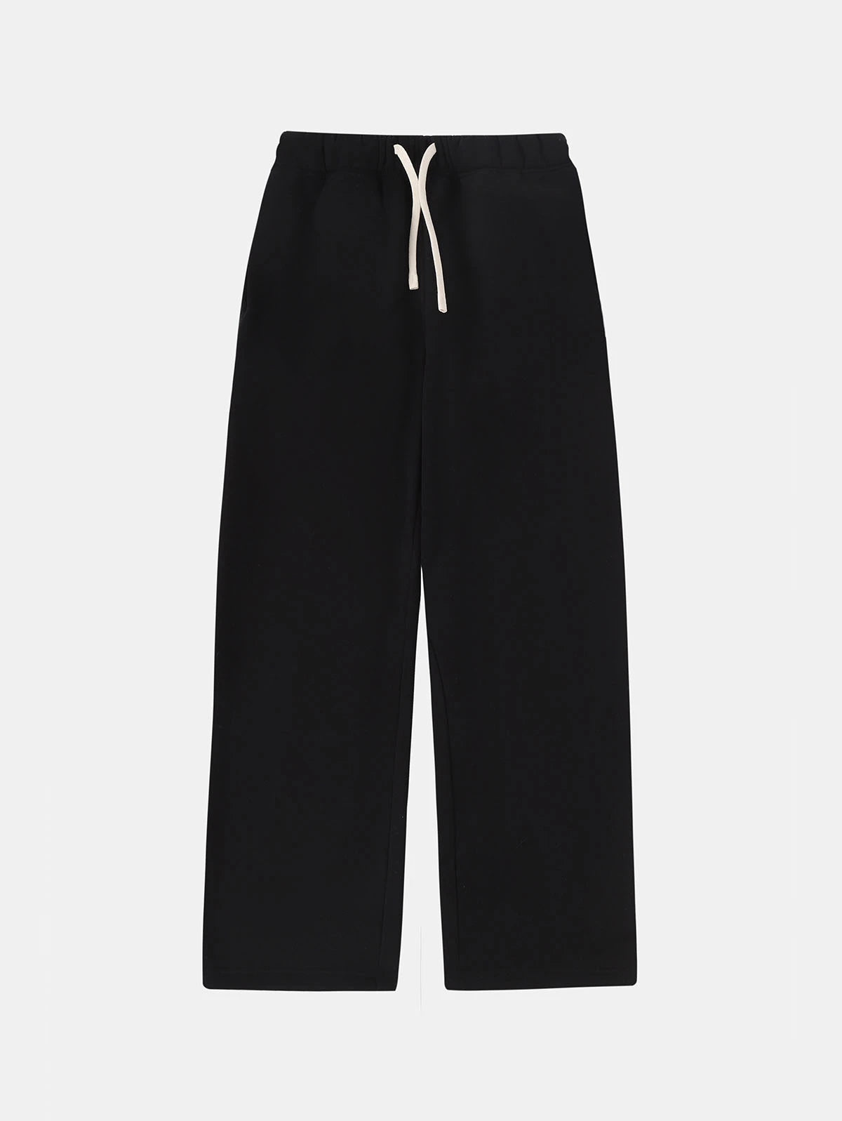 360 GSM NORMAL FIT STRAIGHT 'BLACK' PANTS