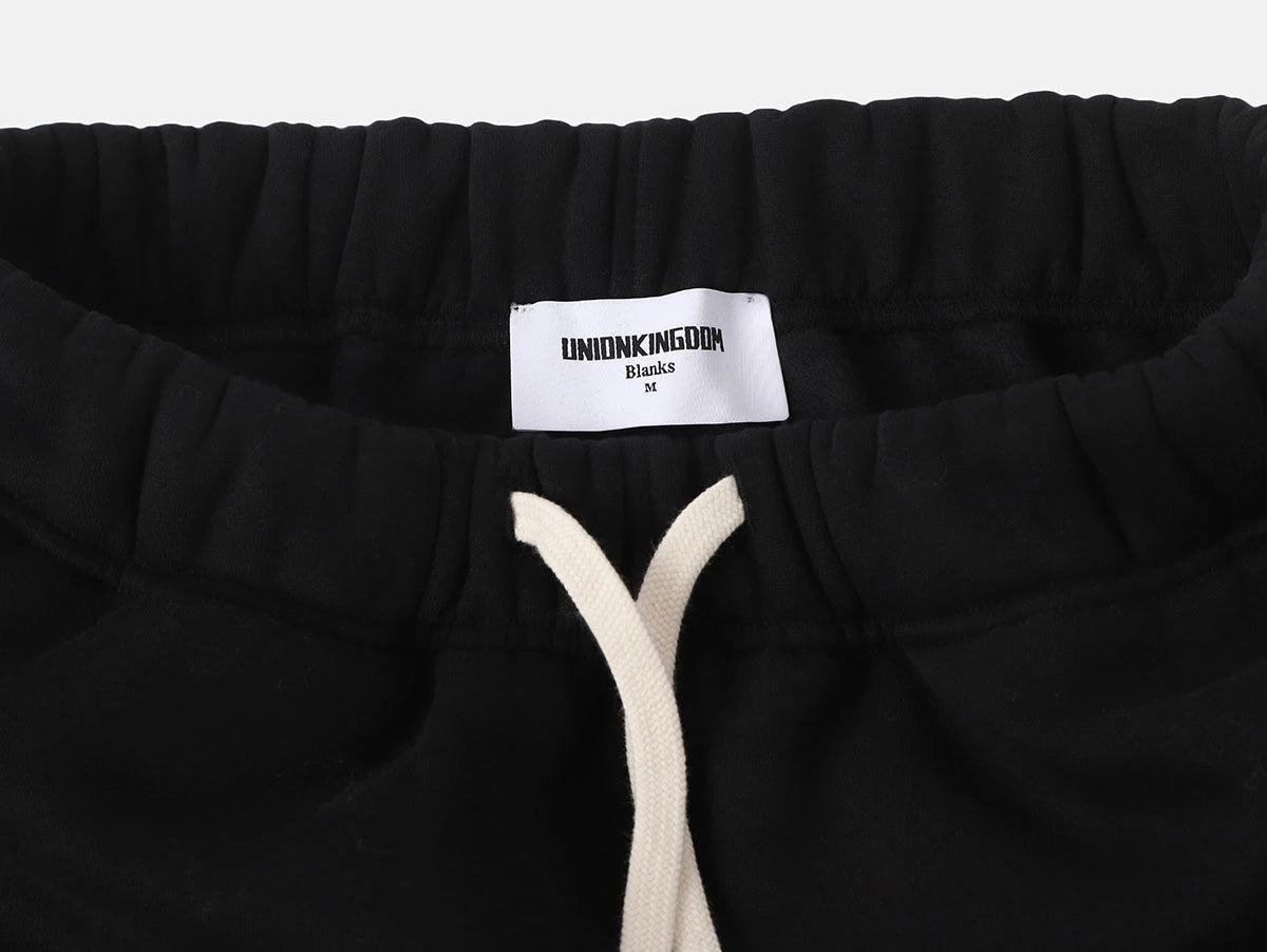 360 GSM NORMAL FIT STRAIGHT 'BLACK' PANTS