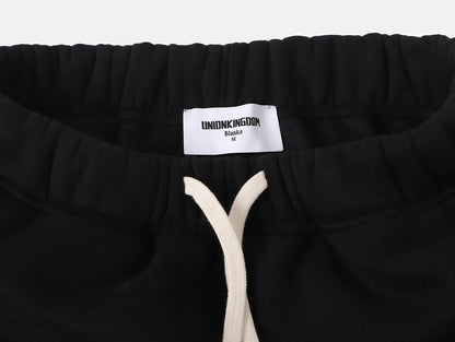 360 GSM NORMAL FIT STRAIGHT 'BLACK' PANTS