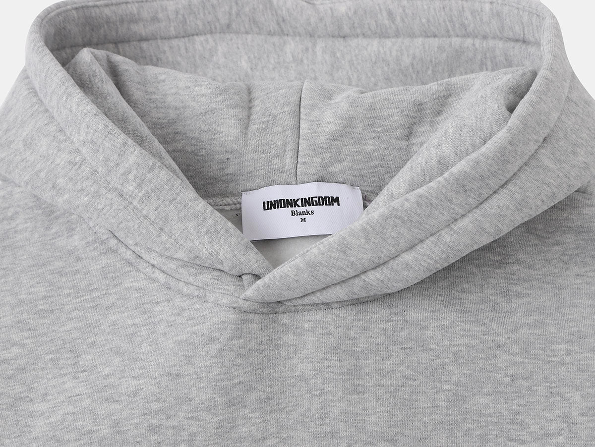 360 GSM CROPPED FIT 'FLOWER GRAY' HOODIE