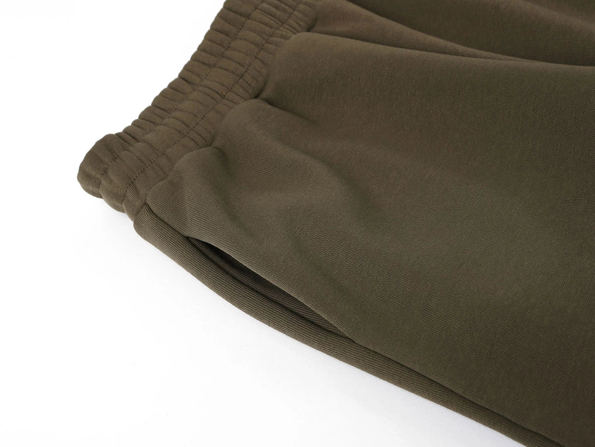 500 GSM LOOSE FIT WIDE LEG 'OLIVE' SWEATPANT