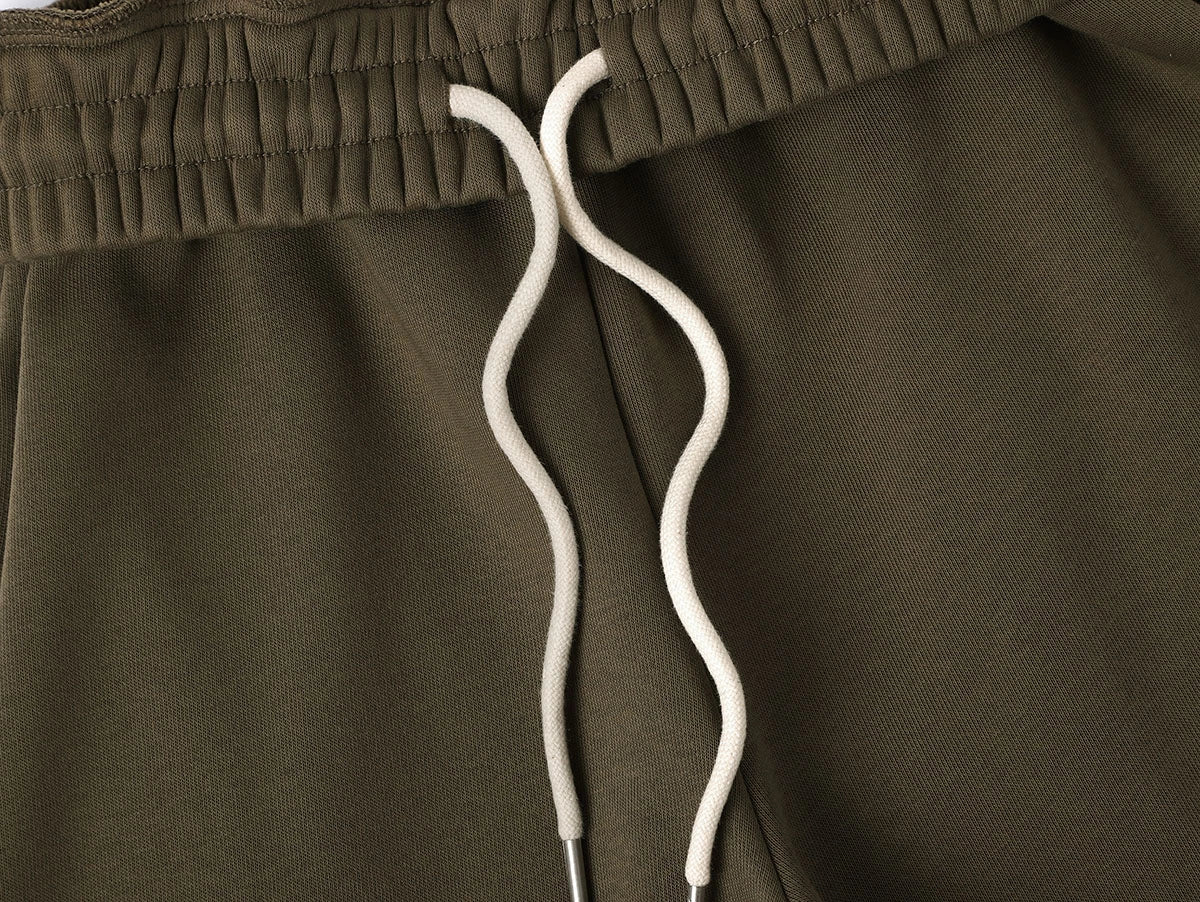 500 GSM LOOSE FIT WIDE LEG 'OLIVE' SWEATPANT