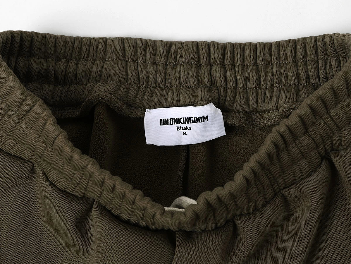 500 GSM LOOSE FIT WIDE LEG 'OLIVE' SWEATPANT