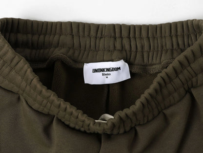 500 GSM LOOSE FIT WIDE LEG 'OLIVE' SWEATPANT