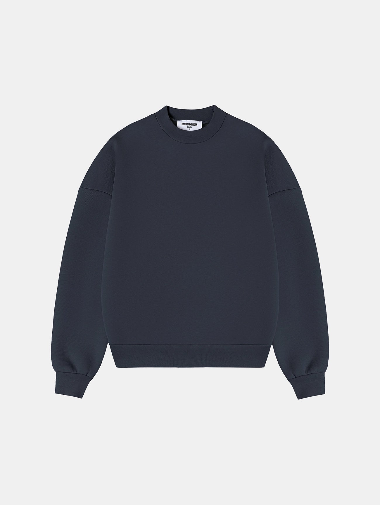 630 GSM BOXY CROPPED FIT 'STONE COAL' CREWNECK
