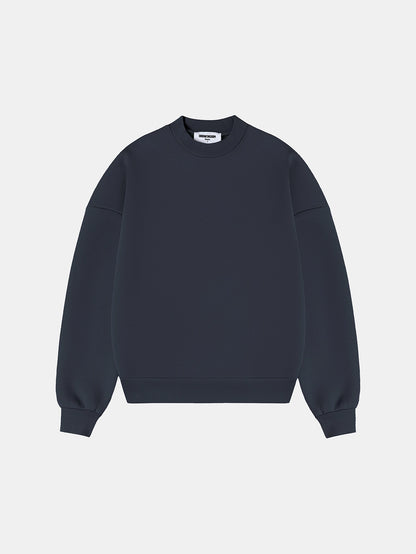 630 GSM BOXY CROPPED FIT 'STONE COAL' CREWNECK
